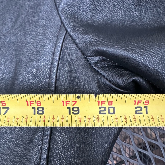 Croft & Barrow Black Leather Jacket ~ Zip & Belted ~ XL - Picture 7 of 7